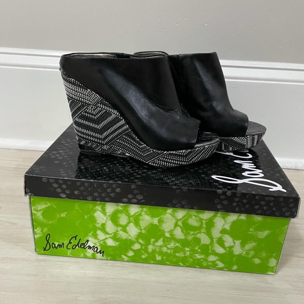 Sam Edelman Leather Wedges - Size 8